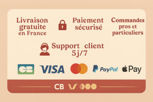 Paiement sécurisé et frais de port offerts sur le site Gelmix