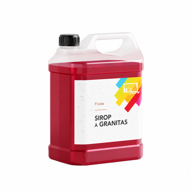 Bidon compact de sirop à granita Fraise, 5 litres — visuel de présentation
