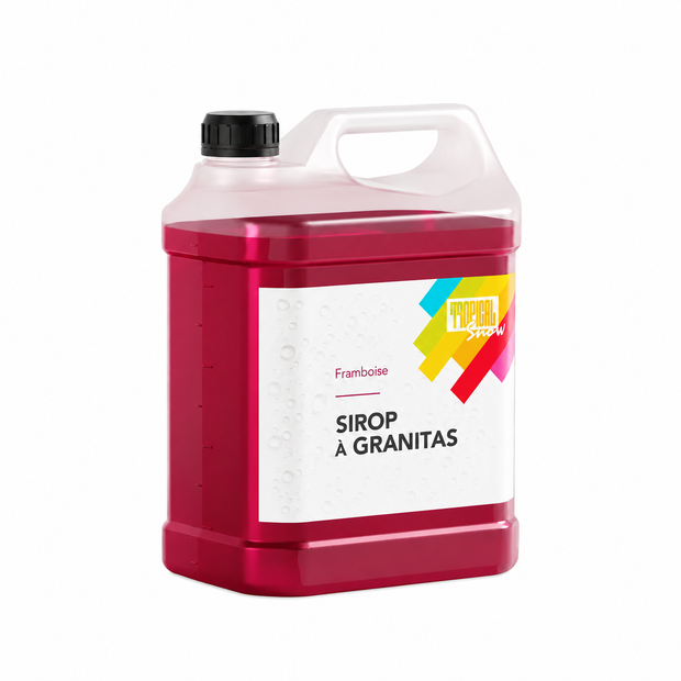Bidon compact de sirop à granita Framboise, 5 litres — visuel de présentation
