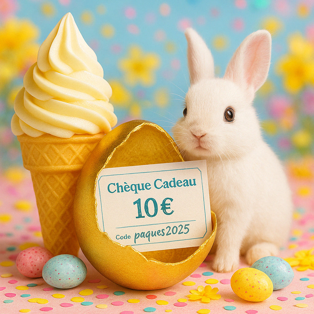 Bon pour un chèque cadeau de 10 euros pour pâques chez Gelmix