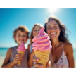 Corne de glace italienne en rose avec arôme framboise de Gelmix