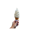 Cone de glace italienne onctueuse au yogourt Nuage de Lait de Gelmix