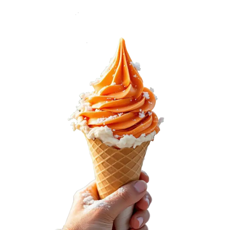 Glace italienne à l'orange, onctueuse et fruitée, avec une touche d'agrumes rafraîchissante