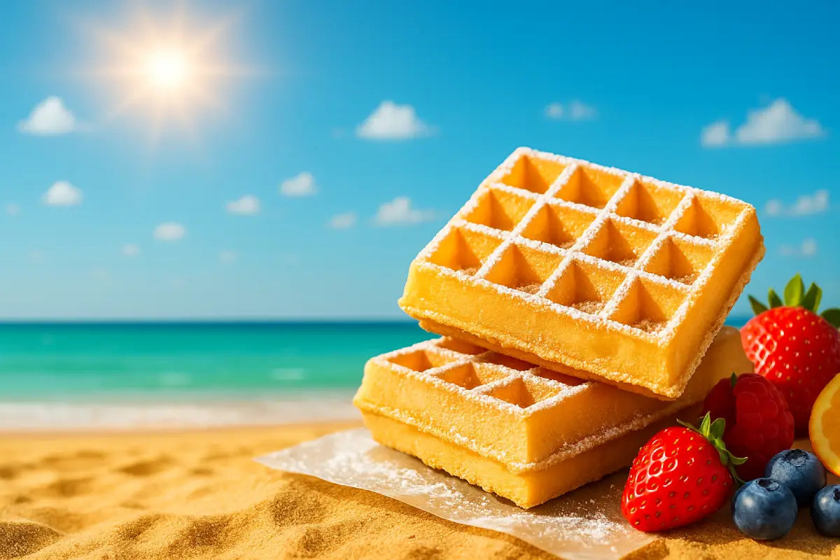 Véritable Gaufre de Bruxelles de Fête Foraine plage du Cap d'Agde