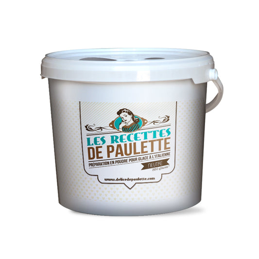 Seau de préparation mix pour glace neutre artisanale