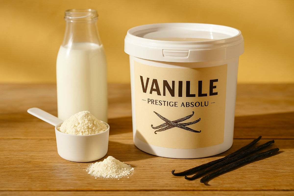 Seau de mix à glace vanille Paulette avec dosette et lait